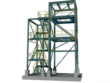Steel platform structural design