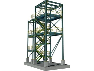 Access platform Advance Steel model