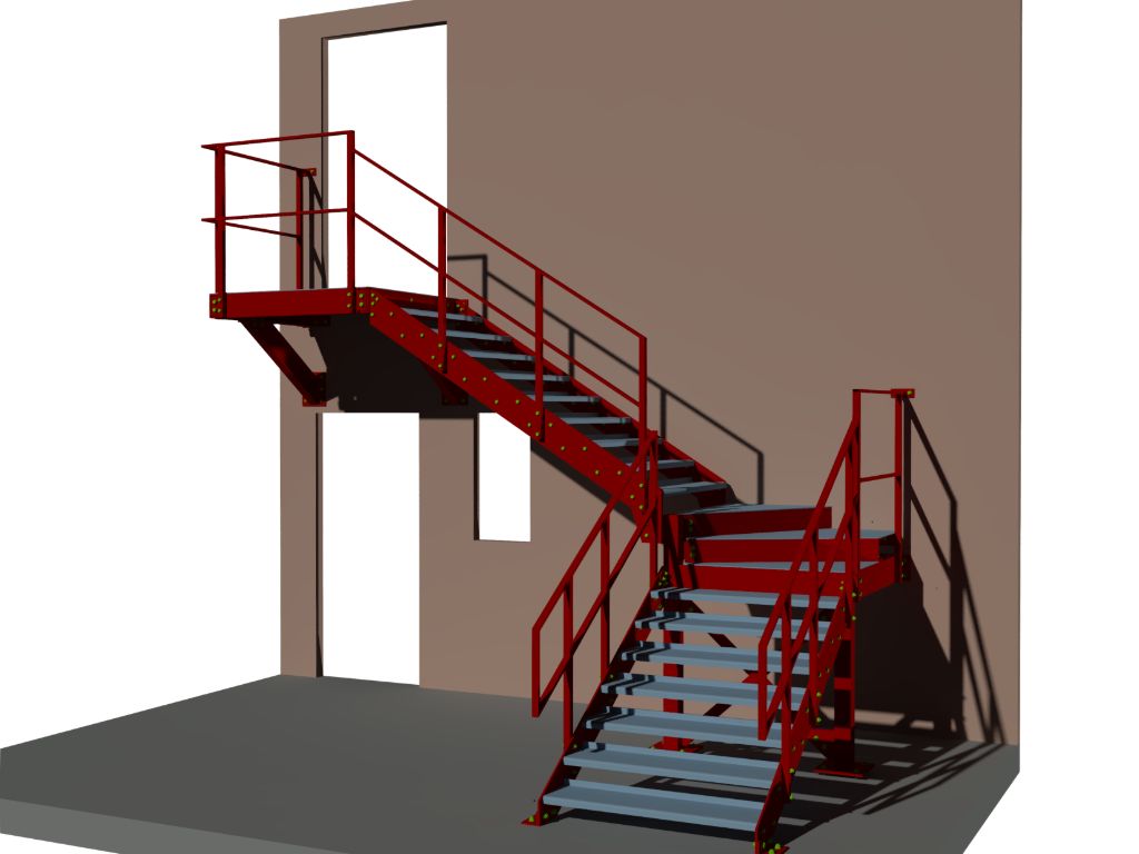 Staircase steel detailing