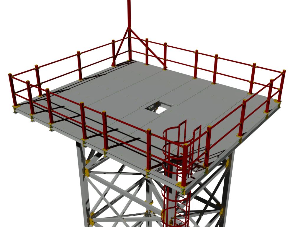 Telecommunication tower platform design