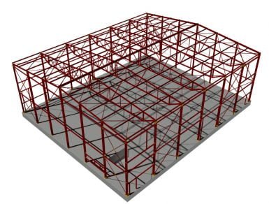steel detailing of lattice frame