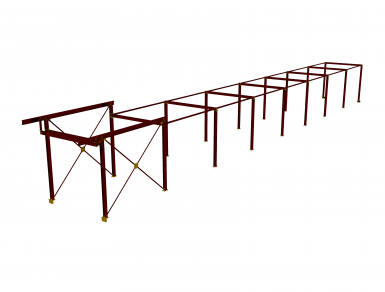 CRANE-SUPPORTING FRAME STRUCTURE - advance steel